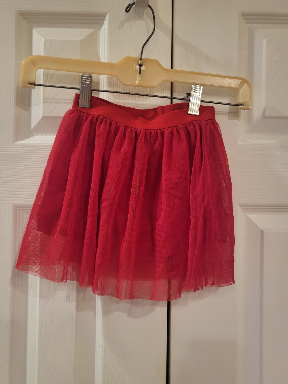 Carter's Girls Red Tulle Pleated Tutu Skirt Size 4T - Built-In Shorts